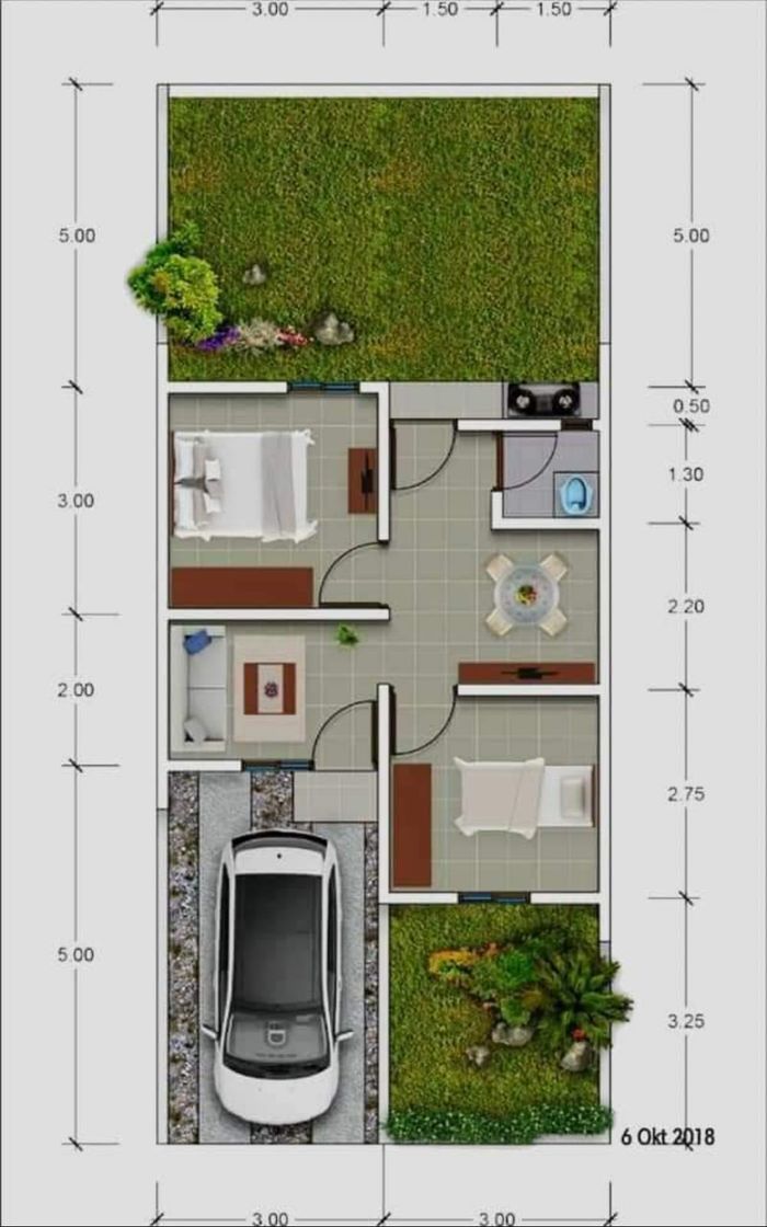 foto denah rumah tipe 36/90 M perumahan Lenosa Residence