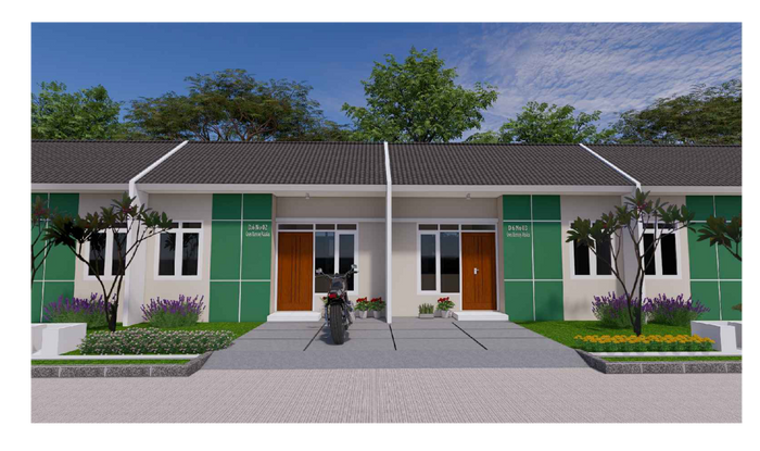 foto tampak rumah tipe single 2023 perumahan GREEN HARMONY WARAKAS 2