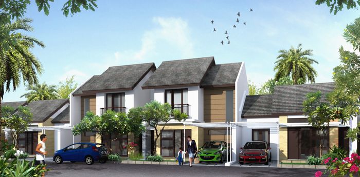 foto tampak rumah tipe Lavender perumahan PADMA RESIDENCE