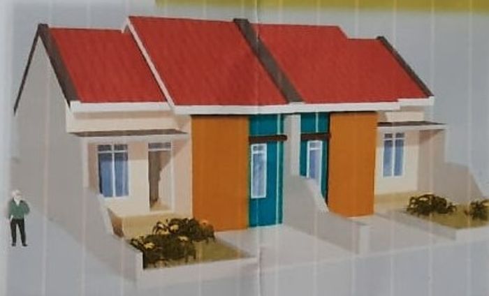 foto tampak rumah tipe 36 perumahan SURUTANGA RESIDENCE
