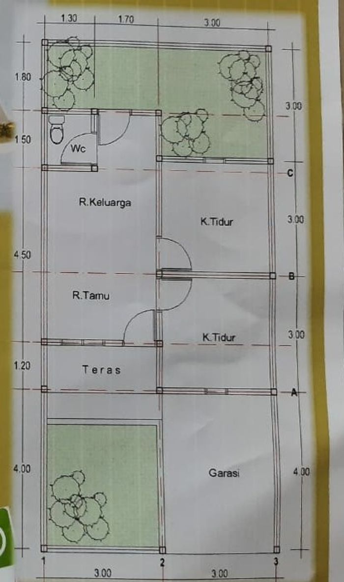foto denah rumah tipe 36 perumahan SURUTANGA RESIDENCE