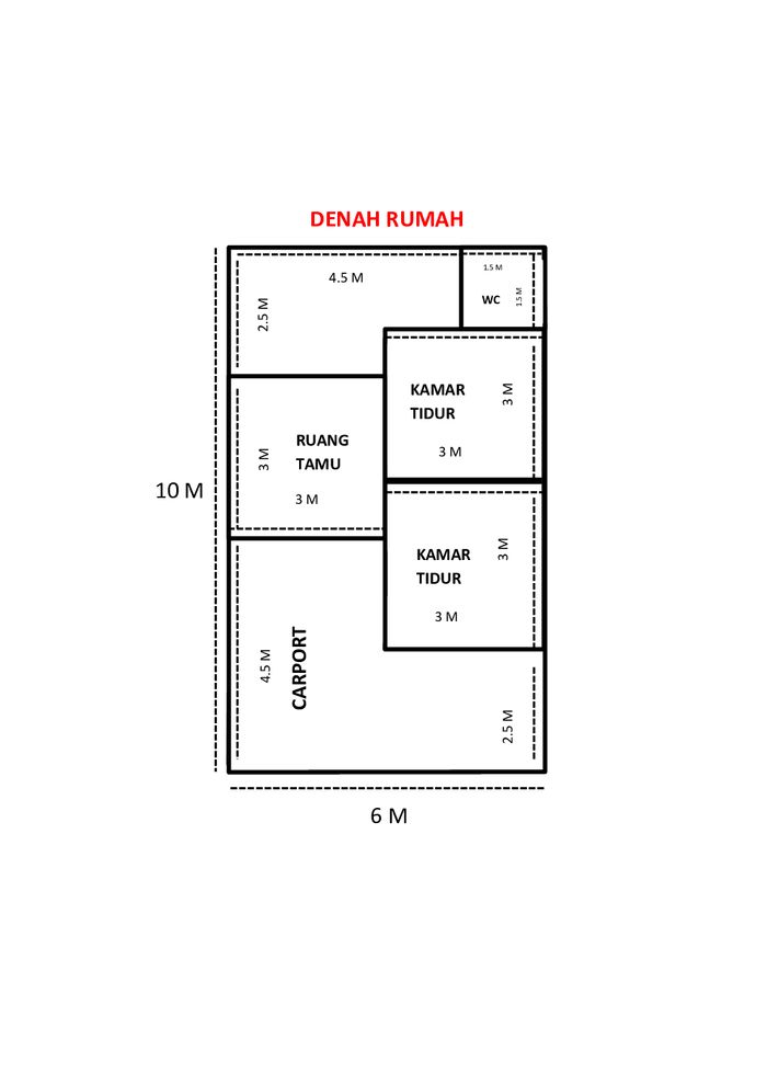 foto denah rumah tipe 30/60 perumahan GRAND MAHKOTA SULTAN 3