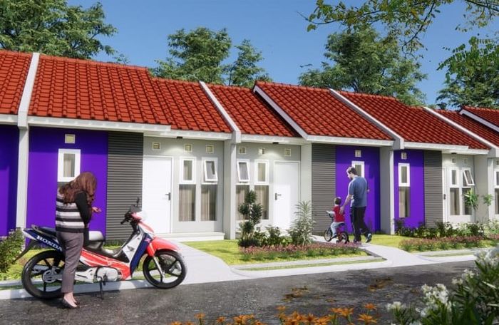 foto tampak rumah tipe 30 perumahan PESONA BUKIT BINTANG