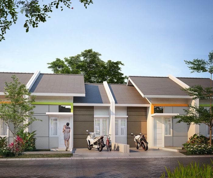 foto tampak rumah tipe NEW ACASIA (SUBSIDI) perumahan GRAHA AGUNG BERBEK