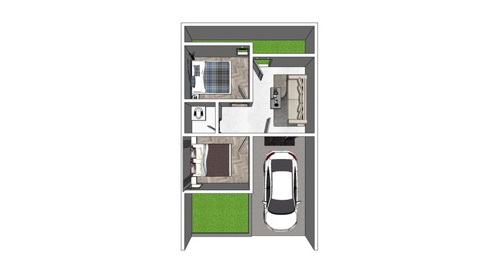 foto denah rumah tipe 30/60 perumahan PERUMAHAN BHAYANGKARA RESIDENCE 2