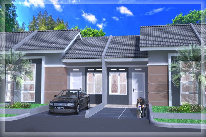 foto tampak rumah tipe TULIP 2023 perumahan BUKIT CILEGON ASRI