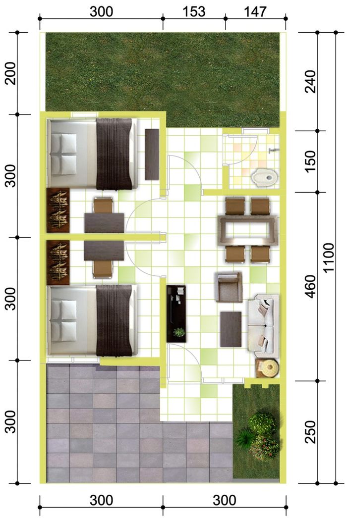 foto denah rumah tipe 3 perumahan Green Plumbon Residence 2