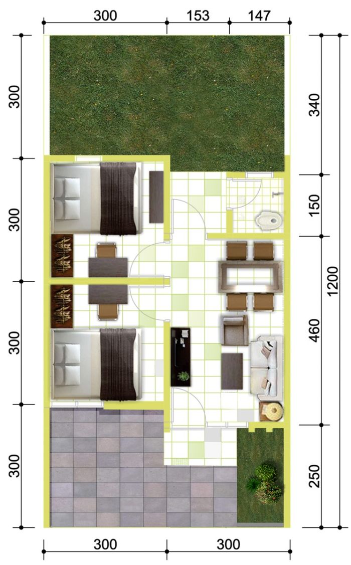 foto denah rumah tipe 4 perumahan Green Plumbon Residence 2