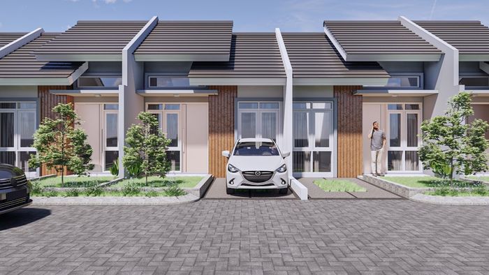 foto tampak rumah tipe NEW CALISTA perumahan GRIYA WARINGIN INDAH (TAHAP 2)