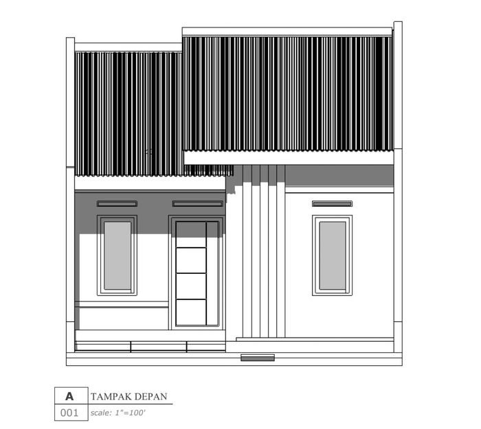 foto tampak rumah tipe 36/72 perumahan aB Residence Lekopancing II