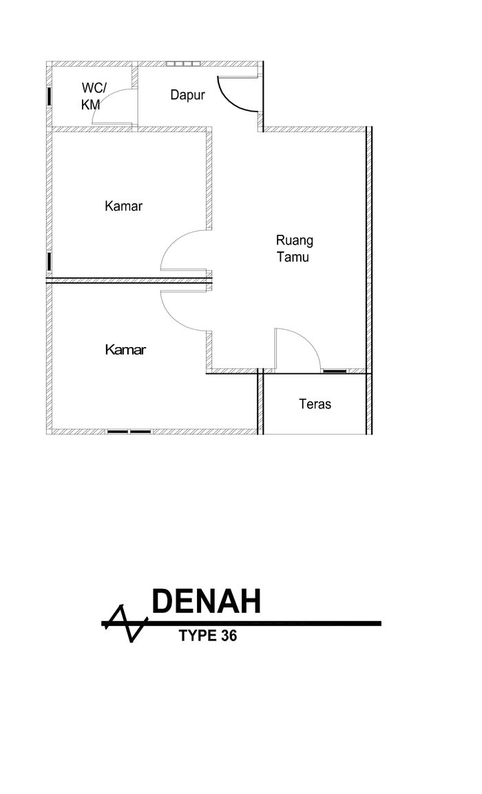foto denah rumah tipe scandinavian 36+ bersubsidi perumahan KOMPLEK BUANA BELAYUNG BARU