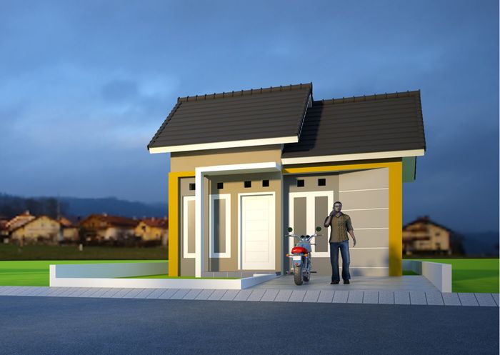 foto tampak rumah tipe 36 Subsidi Thn 2023 perumahan Harmoni Palm View 02