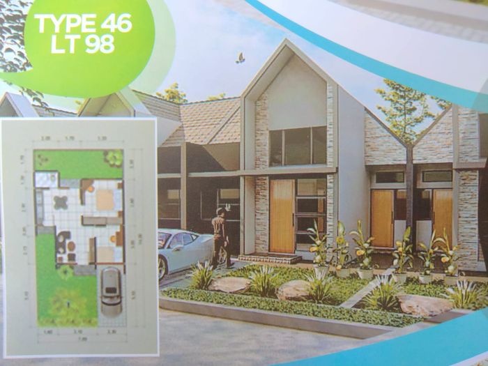 foto denah rumah tipe 46 perumahan ZIAN ISTANA RESIDENCE