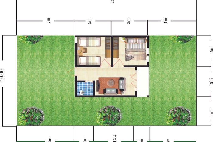 foto denah rumah tipe 36 perumahan Griya Bulik Permai