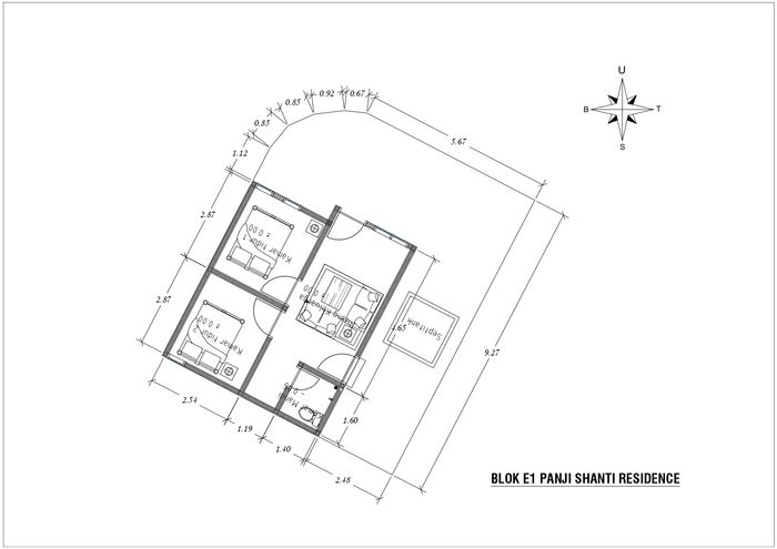 foto denah rumah tipe 30/70 SF (PMK 2023) perumahan PANJI SHANTI 3