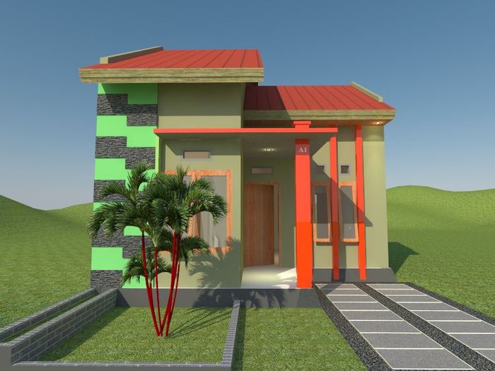 foto tampak rumah tipe 36 perumahan SALIKA LAND BONDOALA