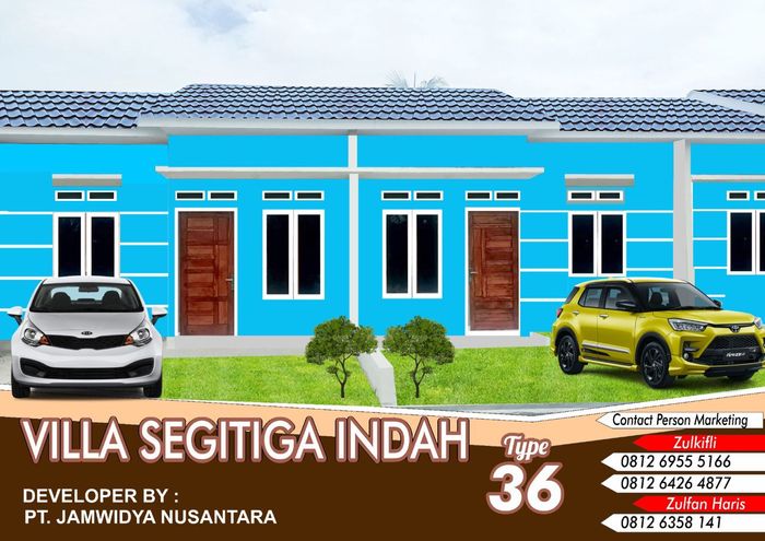 foto tampak rumah tipe 36 perumahan PERUMAHAN VILLA SEGITIGA INDAH