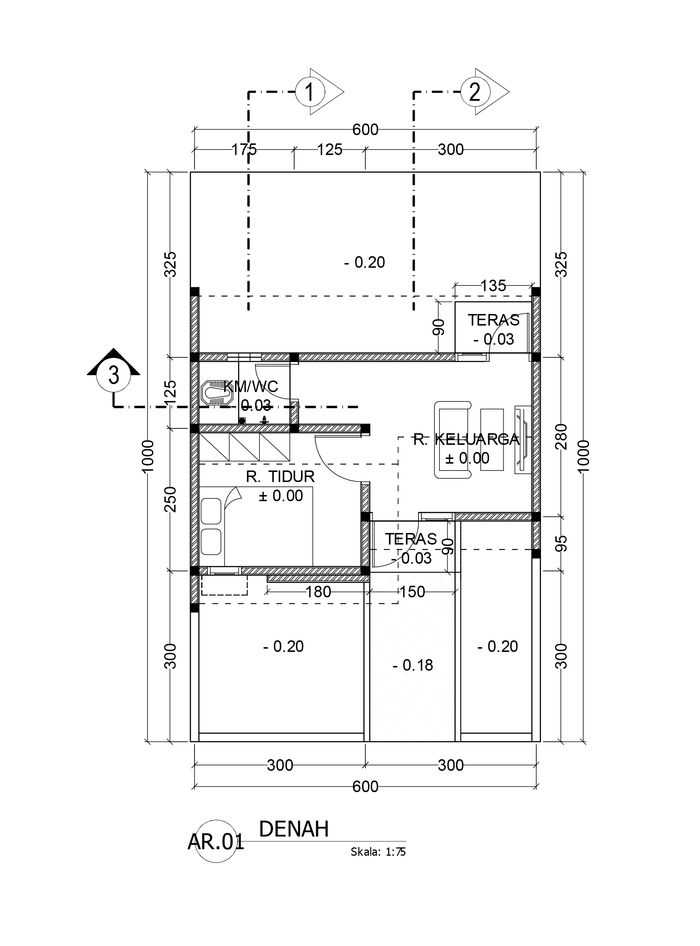 foto denah rumah tipe 22/60 (5) perumahan Grand Cendana Residence