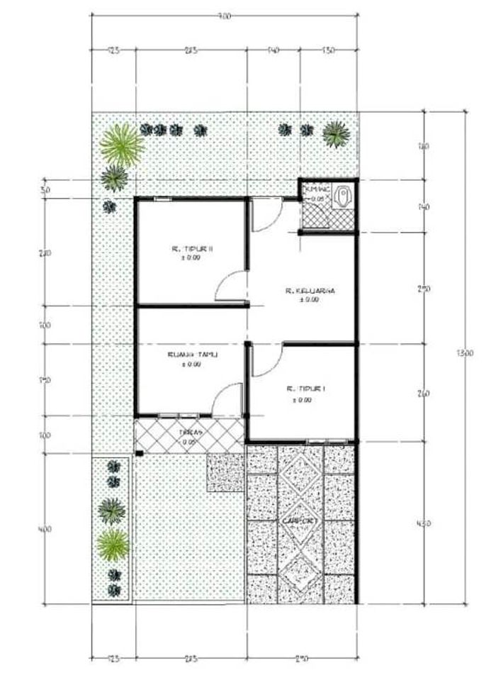 foto denah rumah tipe 36 m2 new perumahan TAMAN JUANDA RESIDENCE