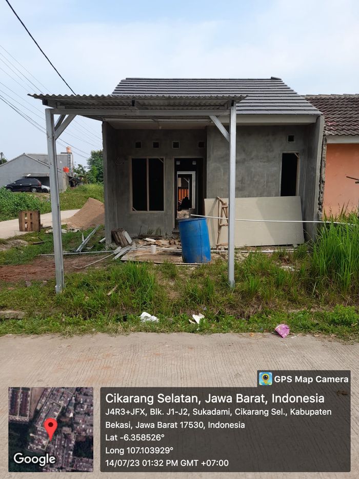 foto tampak rumah tipe subsidi perumahan BUMI CIKARANG MAKMUR