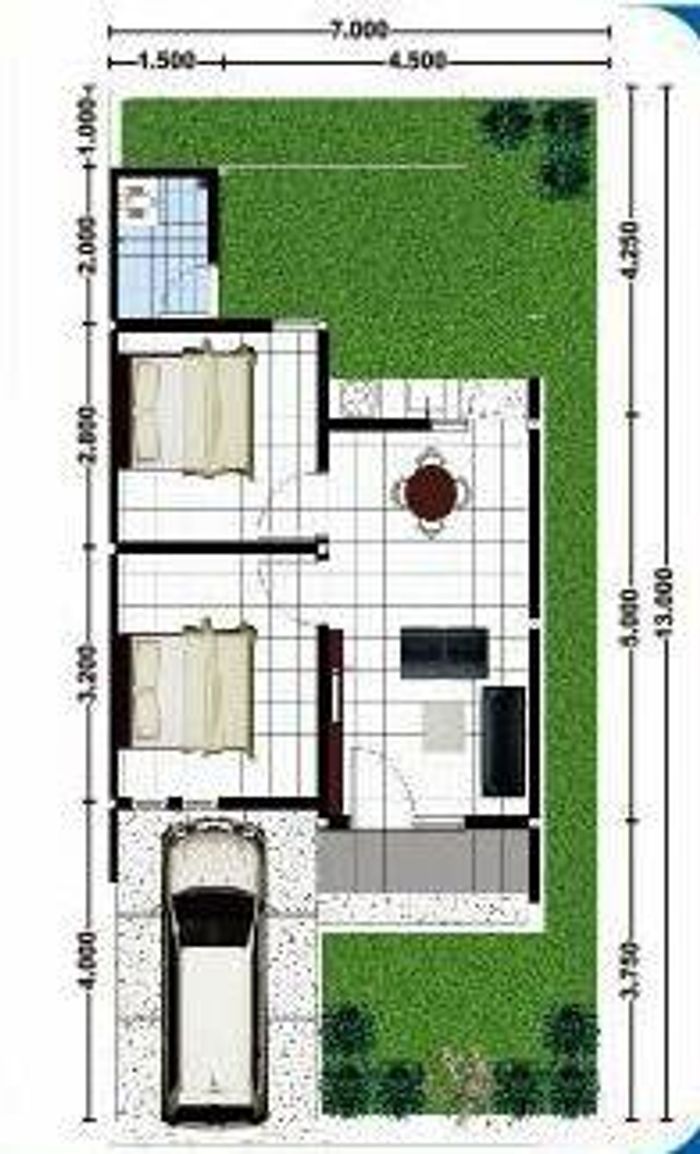 foto denah rumah tipe 36. perumahan PERUMAHAN APPLE RESIDENCE