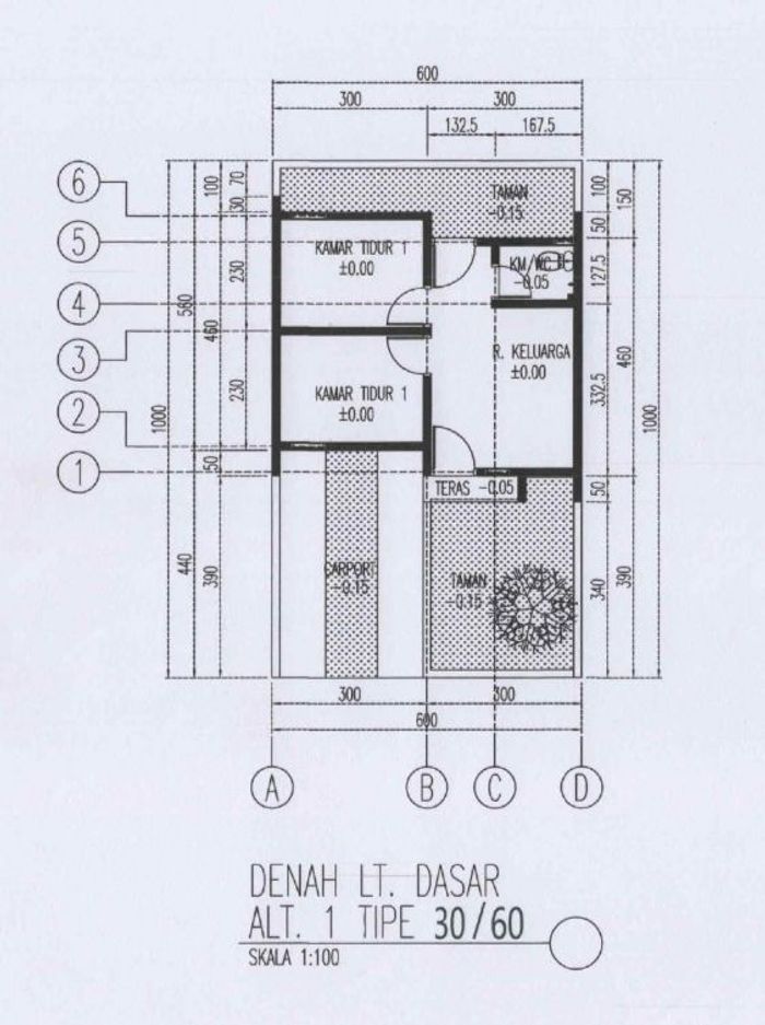 foto denah rumah tipe 30 perumahan Cakra Adiwangsa