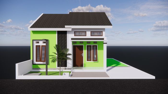 foto tampak rumah tipe 36 SUBSIDI NEW 2023 perumahan Tubagus Palm Indah Residence 2