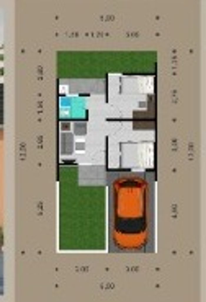 foto denah rumah tipe T.26 perumahan PURI INDAH CIHAMPELAS 2