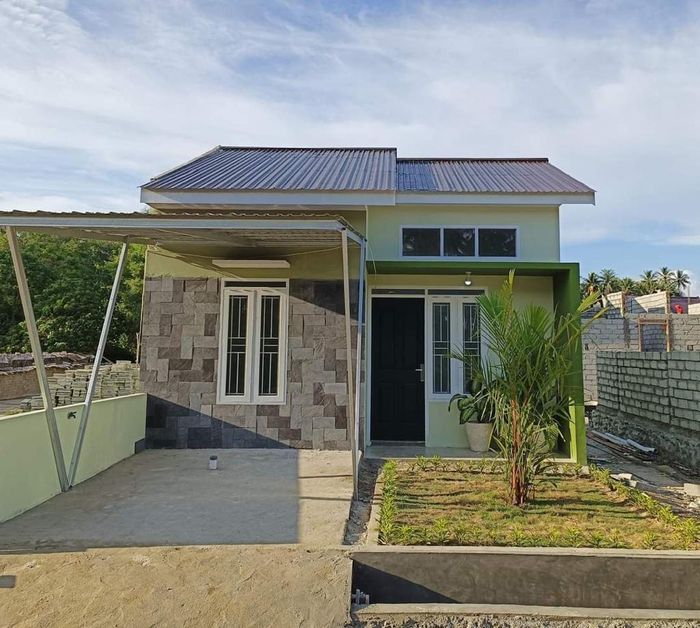 foto tampak rumah tipe 36 perumahan THE GREEN AMARILIS