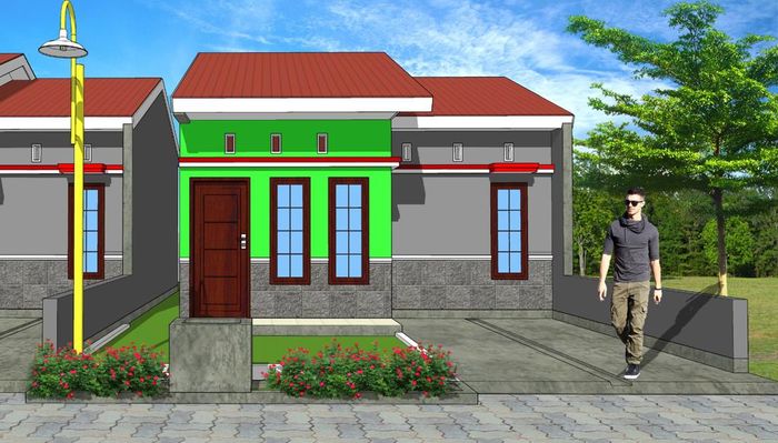 foto tampak rumah tipe 36 perumahan PURI TAMAN KENDARI