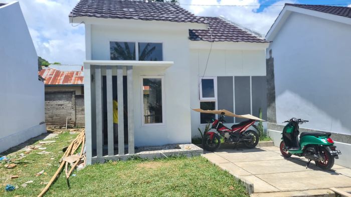 foto tampak rumah tipe 36 perumahan GOLDEN MERRY TAHAP 2