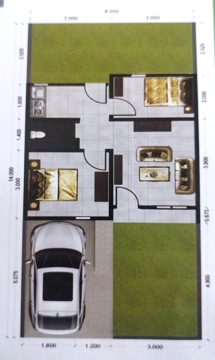 foto denah rumah tipe 36 perumahan EMRIZ RESIDENCE