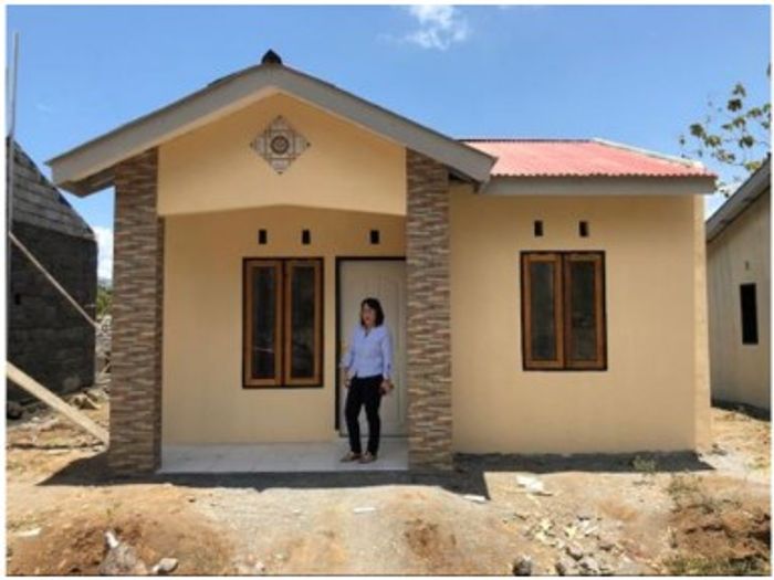 foto tampak rumah tipe Sakura 36 perumahan AGAPE GRIYA