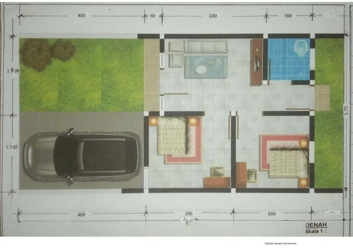 foto denah rumah tipe 30/62 perumahan perumahan villa krincing permai
