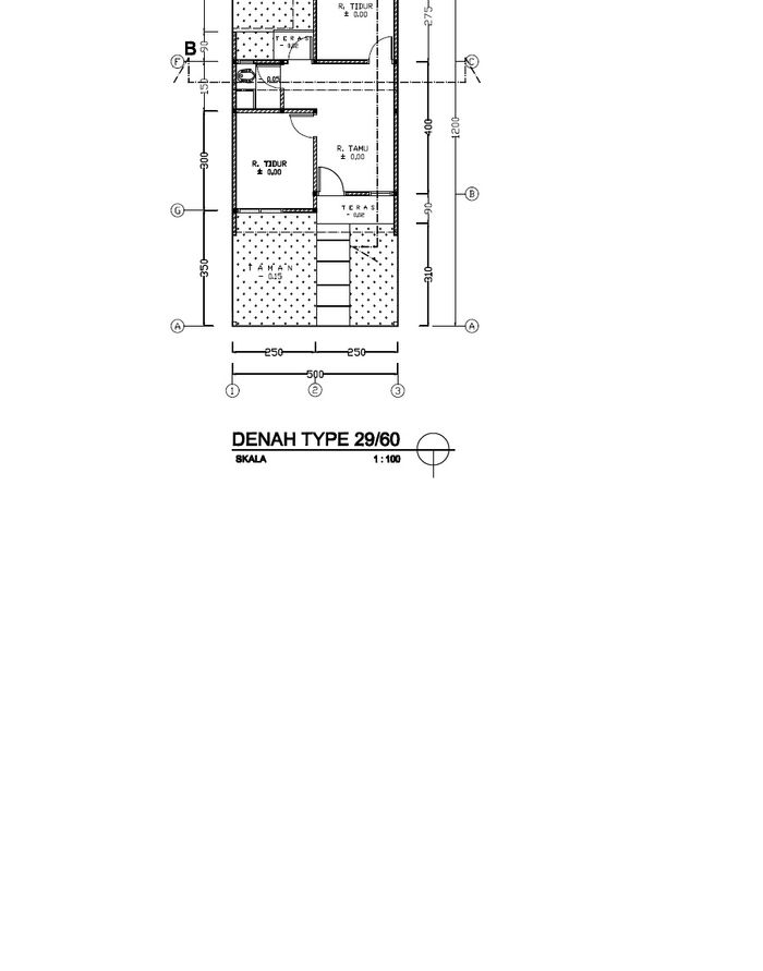 foto denah rumah tipe 29/60 (SUBSIDI 2023) perumahan PANORAMA WANASARI CIBITUNG