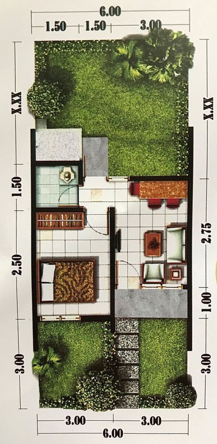 foto denah rumah tipe 22/70 perumahan Villa Gading Parung 2