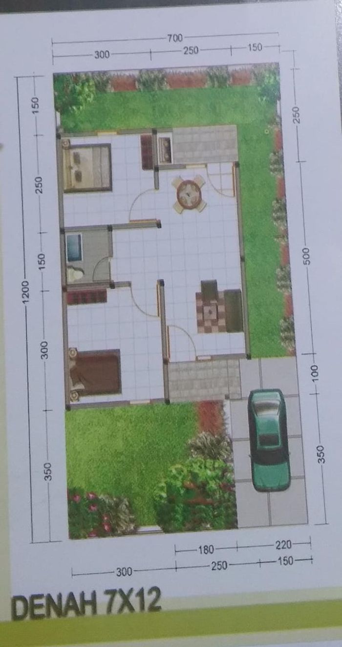 foto denah rumah tipe RSH 36/84 perumahan Bukit Rahma residence 2 