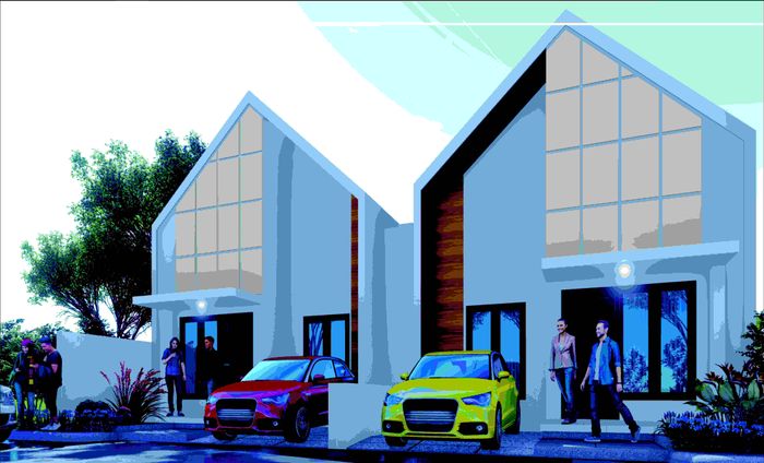 foto tampak rumah tipe 30/60 PMK 2023 perumahan GEDANG SEWU VIEW