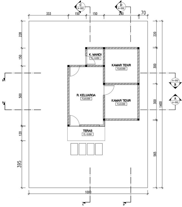 foto denah rumah tipe 36/140 perumahan Perumahan Nauli Regency