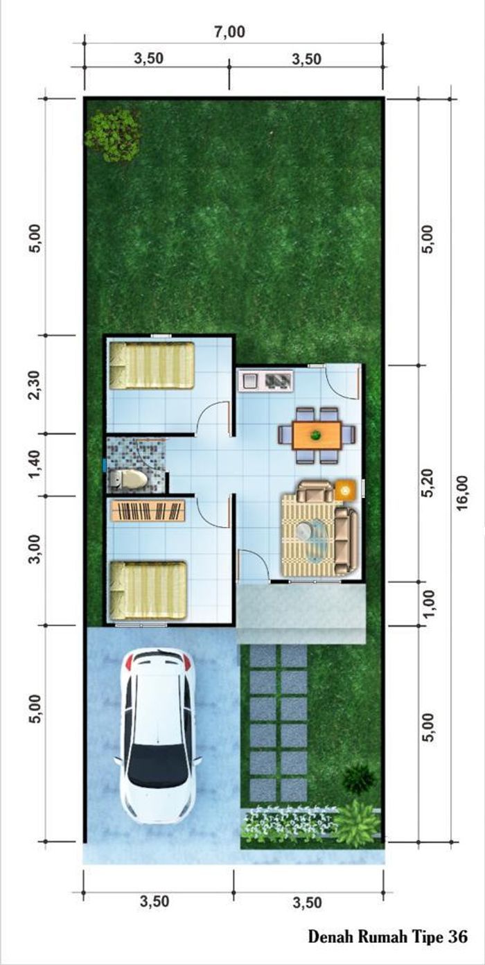 foto denah rumah tipe TIFFANY & LA RESIDENCE 6 perumahan TIFFANY & LA Residence 6