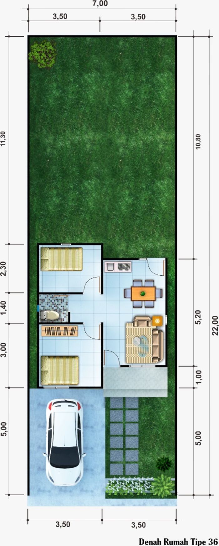 foto denah rumah tipe TIFFANY & LA RESIDENCE 5 perumahan TIFFANY & LA Residence 5