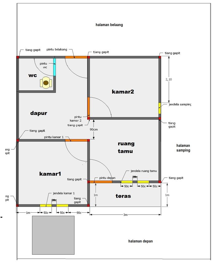 foto denah rumah tipe 36 perumahan CiRa Residence 2