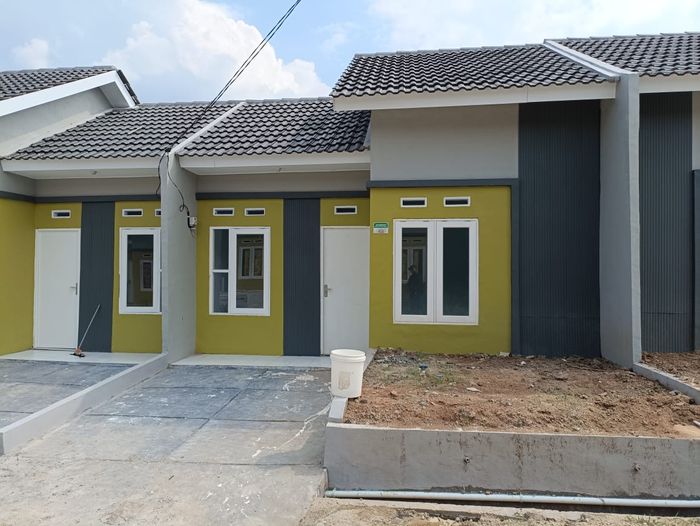 foto tampak rumah tipe ANGGREK 30/60 PMK 2023 perumahan Puri Delta Tigaraksa