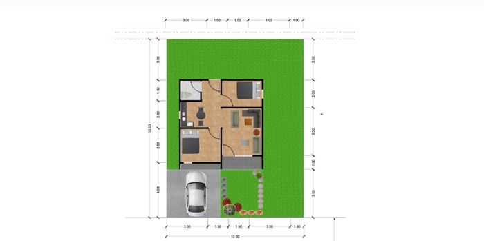 foto denah rumah tipe 36 perumahan SINGKAWANG RESIDENCE Tahap 2