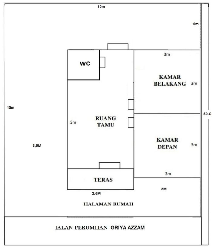 foto denah rumah tipe 36 perumahan KOMPLEK WIRA BAKTI 4