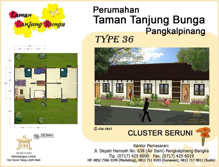 foto tampak rumah tipe 36 perumahan Perumahan Taman Tanjung Bunga Cluster Seruni