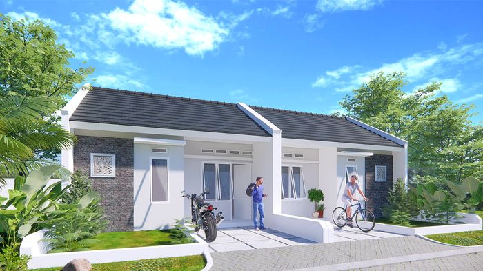 foto tampak rumah tipe 30/60 Tabebuya perumahan Perumahan Grand Tamansari Tahap I