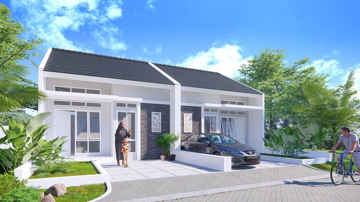 foto tampak rumah tipe 36/72 Kiara perumahan Perumahan Grand Tamansari Tahap I