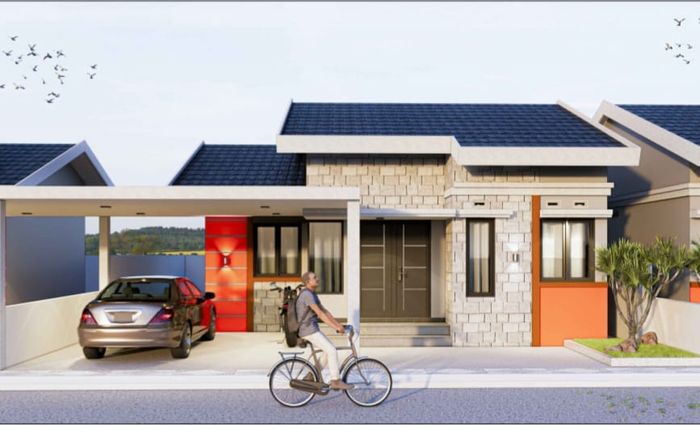 foto tampak rumah tipe 60 perumahan MITRA KELUARGA RESIDENCE