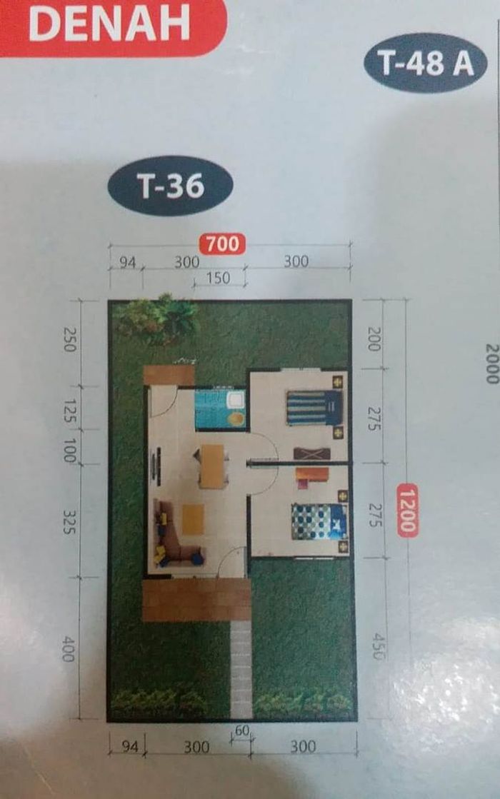 foto denah rumah tipe 36/84 Subsidi perumahan OPI REGENCY 5